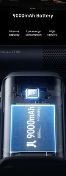 JISULIFE Handheld Fan Ultra 2, Powerful Turbo Jet Fan, 100 Speeds, 9000mAh Rechargeable Battery, LED Display, Outdoor Camping