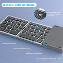KeyFold 3 – Teclado Inalámbrico Plegable con Touchpad