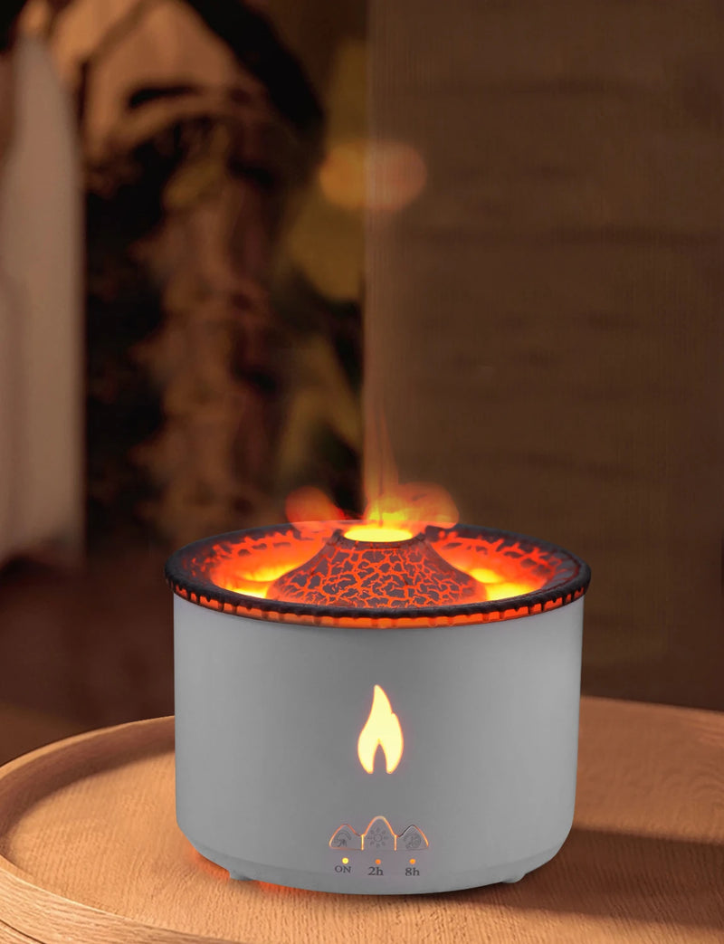 Humidificador y Difusor de Aceites Esenciales con Efecto Fuego