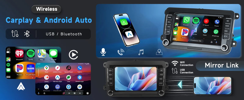 AutoVision 7” 2DIN Android para Volkswagen