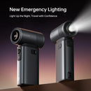 JISULIFE Handheld Fan Ultra 2, Powerful Turbo Jet Fan, 100 Speeds, 9000mAh Rechargeable Battery, LED Display, Outdoor Camping