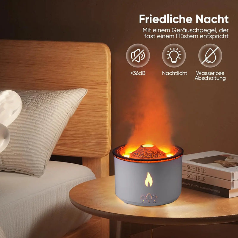 Humidificador y Difusor de Aceites Esenciales con Efecto Fuego