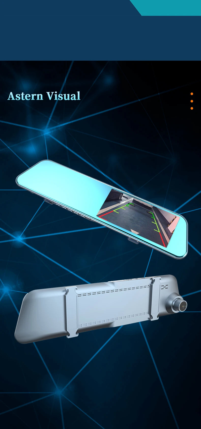 FrontRear Vision – Cámara DVR de Auto con Loop Recording