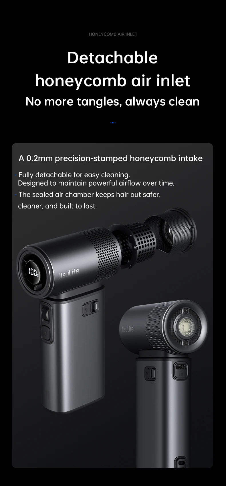 JISULIFE Handheld Fan Ultra 2, Powerful Turbo Jet Fan, 100 Speeds, 9000mAh Rechargeable Battery, LED Display, Outdoor Camping