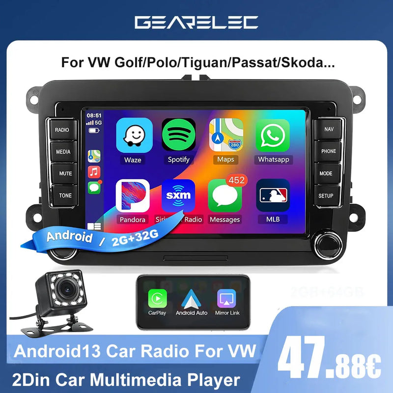 AutoVision 7” 2DIN Android para Volkswagen