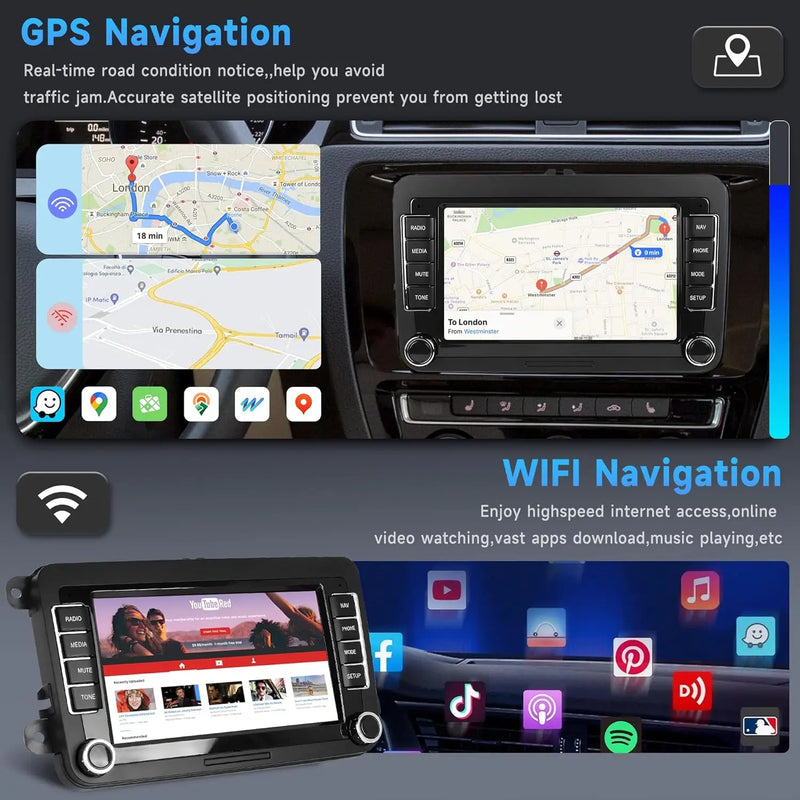 AutoVision 7” 2DIN Android para Volkswagen