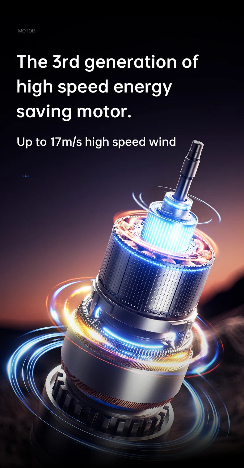 JISULIFE Handheld Fan Ultra 2, Powerful Turbo Jet Fan, 100 Speeds, 9000mAh Rechargeable Battery, LED Display, Outdoor Camping