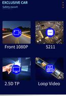 FrontRear Vision – Cámara DVR de Auto con Loop Recording