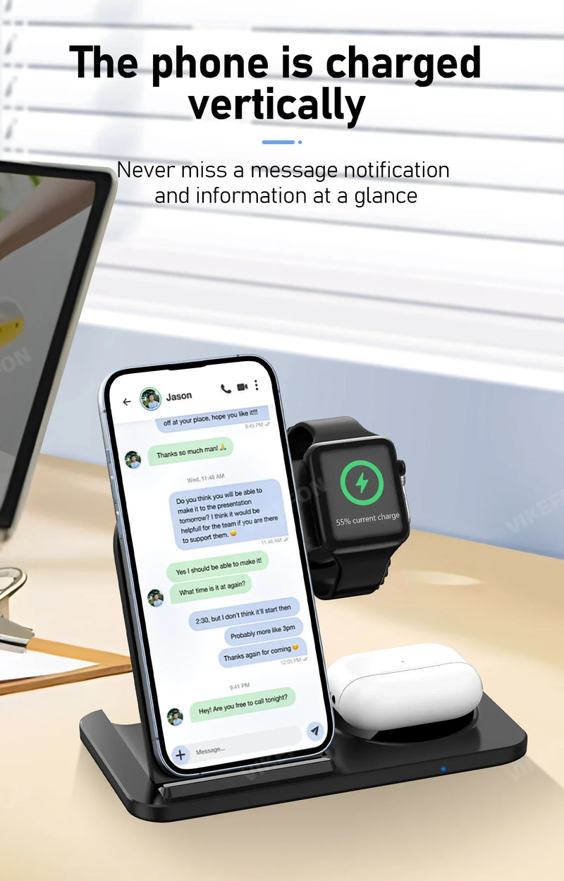 ChargePro 3 en 1 – Base de Carga Rápida 30W