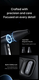 JISULIFE Handheld Fan Ultra 2, Powerful Turbo Jet Fan, 100 Speeds, 9000mAh Rechargeable Battery, LED Display, Outdoor Camping