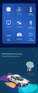 FrontRear Vision – Cámara DVR de Auto con Loop Recording