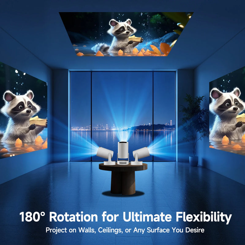 CineMax 4K – Proyector Portátil con WiFi 6 y Altavoz HiFi