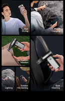 JISULIFE Handheld Fan Ultra 2, Powerful Turbo Jet Fan, 100 Speeds, 9000mAh Rechargeable Battery, LED Display, Outdoor Camping