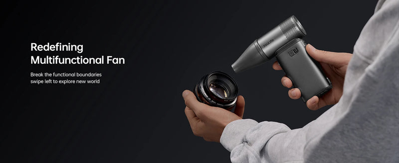 JISULIFE Handheld Fan Ultra 2, Powerful Turbo Jet Fan, 100 Speeds, 9000mAh Rechargeable Battery, LED Display, Outdoor Camping