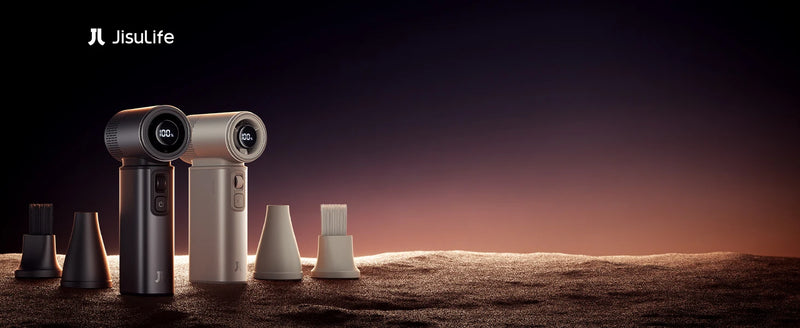 JISULIFE Handheld Fan Ultra 2, Powerful Turbo Jet Fan, 100 Speeds, 9000mAh Rechargeable Battery, LED Display, Outdoor Camping